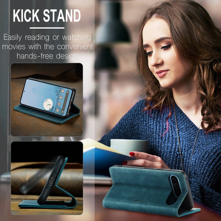 For Google Pixel 10 Pro XL / 9 Pro XL CaseMe 013 Multifunctional Horizontal Flip Leather Phone Case(Blue)