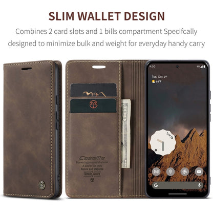 For Google Pixel 10 / 10 Pro / 9 CaseMe 013 Multifunctional Horizontal Flip Leather Phone Case(Coffee)