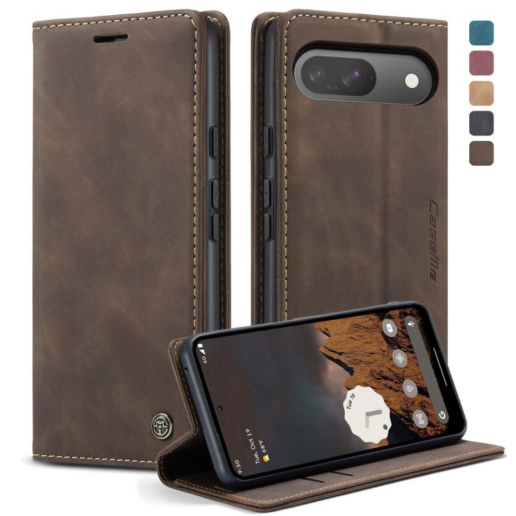 For Google Pixel 10 / 10 Pro / 9 CaseMe 013 Multifunctional Horizontal Flip Leather Phone Case(Coffee)