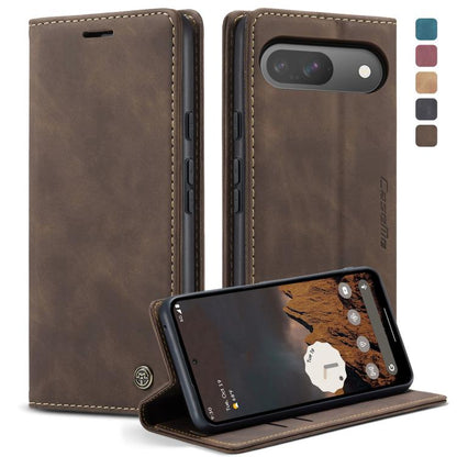 For Google Pixel 10 / 10 Pro / 9 CaseMe 013 Multifunctional Horizontal Flip Leather Phone Case(Coffee)
