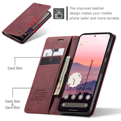 For Google Pixel 10 / 10 Pro / 9 CaseMe 013 Multifunctional Horizontal Flip Leather Phone Case(Wine Red)