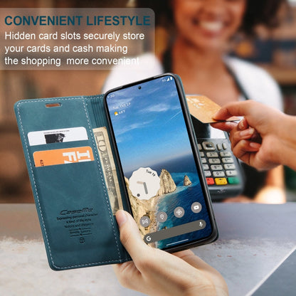 Pour Google Pixel 10 / 10 Pro / 9 Étui portefeuille multifonctionnel en cuir avec rabat horizontal CaseMe 013 (bleu)