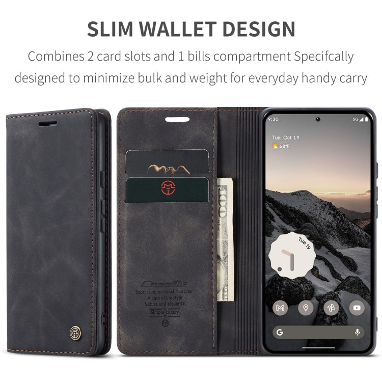For Google Pixel 10 / 10 Pro / 9 CaseMe 013 Multifunctional Horizontal Flip Leather Phone Case(Black)