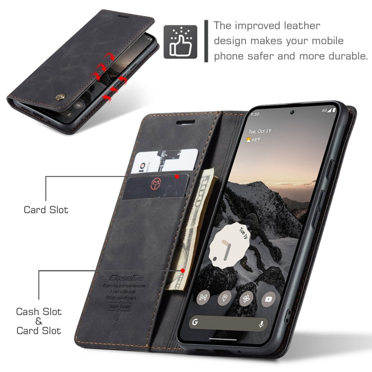 For Google Pixel 10 / 10 Pro / 9 CaseMe 013 Multifunctional Horizontal Flip Leather Phone Case(Black)