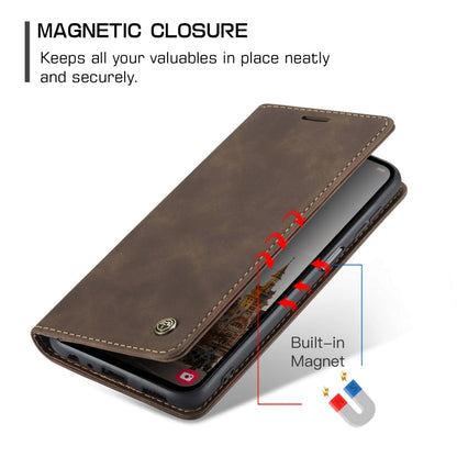 Pour Samsung Galaxy A15 5G Étui de téléphone en cuir à rabat horizontal multifonctionnel CaseMe 013 (café)