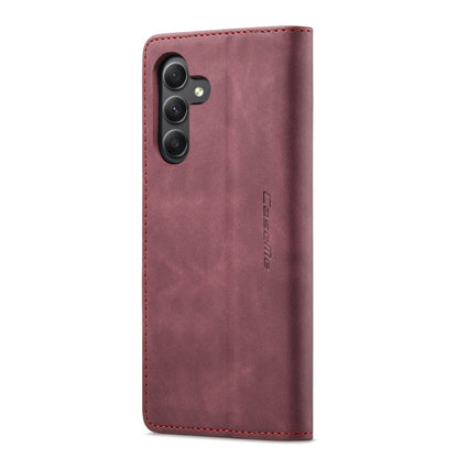 For Samsung Galaxy A15 5G CaseMe 013 Multifunctional Horizontal Flip Leather Phone Case(Wine Red)