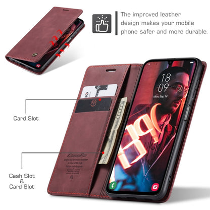 For Samsung Galaxy A15 5G CaseMe 013 Multifunctional Horizontal Flip Leather Phone Case(Wine Red)