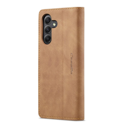 For Samsung Galaxy A15 5G CaseMe 013 Multifunctional Horizontal Flip Leather Phone Case(Brown)