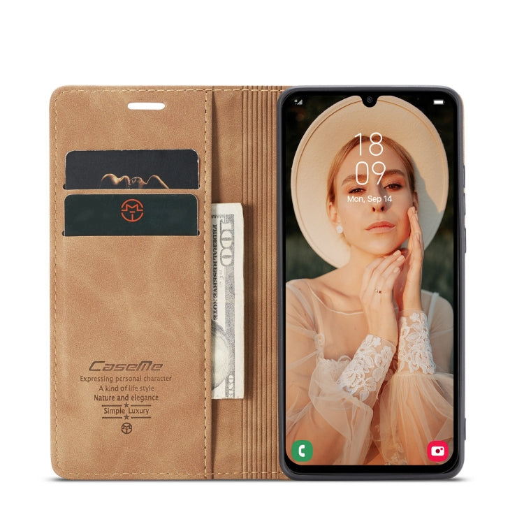 For Samsung Galaxy A15 5G CaseMe 013 Multifunctional Horizontal Flip Leather Phone Case(Brown)