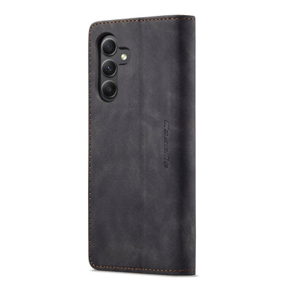For Samsung Galaxy A15 5G CaseMe 013 Multifunctional Horizontal Flip Leather Phone Case(Black)