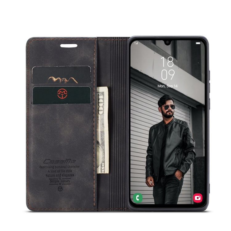 For Samsung Galaxy A15 5G CaseMe 013 Multifunctional Horizontal Flip Leather Phone Case(Black)