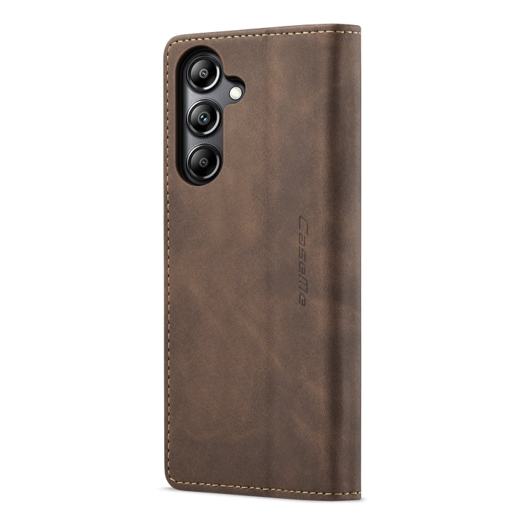 For Samsung Galaxy A05s CaseMe 013 Multifunctional Horizontal Flip Leather Phone Case(Coffee)