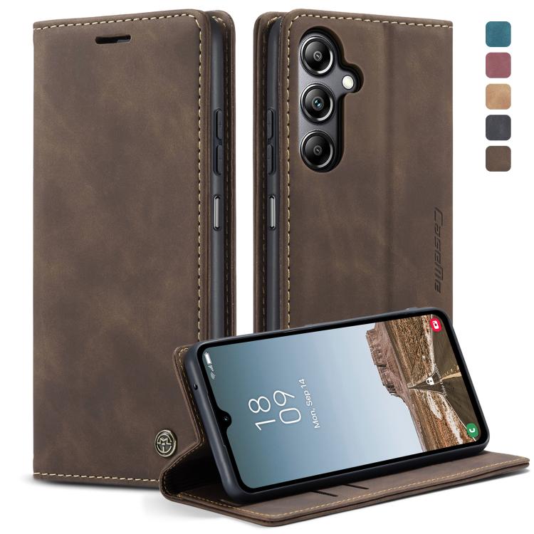 For Samsung Galaxy A05s CaseMe 013 Multifunctional Horizontal Flip Leather Phone Case(Coffee)