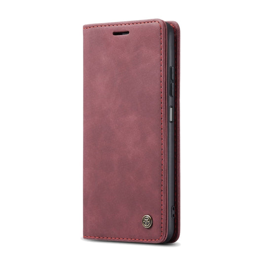 Pour Samsung Galaxy A05s Étui de téléphone en cuir multifonctionnel horizontal à rabat CaseMe 013 (Rouge vin)