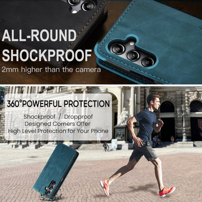 Pour Samsung Galaxy A05s CaseMe 013 Étui portefeuille multifonctionnel en cuir à rabat horizontal (Bleu)