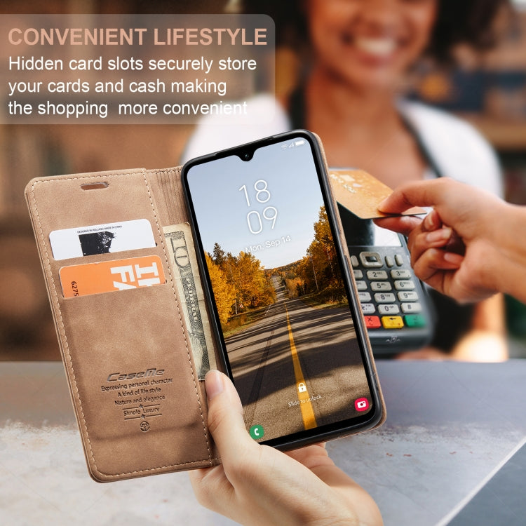 For Samsung Galaxy A05s CaseMe 013 Multifunctional Horizontal Flip Leather Phone Case(Brown)