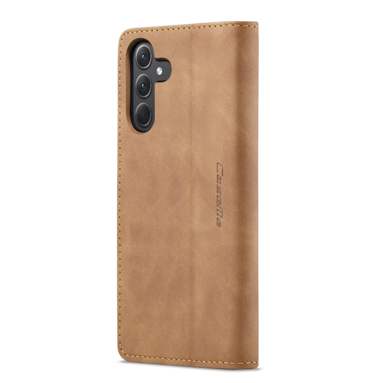 Pour Samsung Galaxy A35 5G Étui de téléphone en cuir à rabat horizontal multifonctionnel CaseMe 013 (marron)