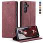 For Samsung Galaxy A55 5G CaseMe 013 Multifunctional Horizontal Flip Leather Phone Case(Wine Red)