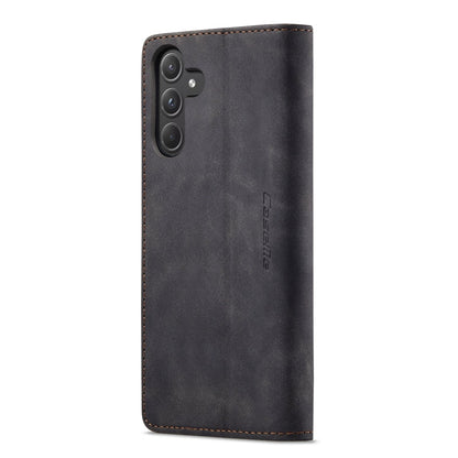 For Samsung Galaxy A55 5G CaseMe 013 Multifunctional Horizontal Flip Leather Phone Case(Black)