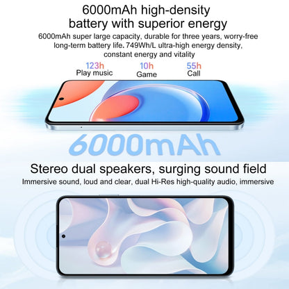 Honor Play8T, 12 Go+256 Go, MagicOS 7.2 de 6,8 pouces Dimensity 6080 Octa Core jusqu'à 2,4 GHz, Réseau : 5G, OTG, Ne prend pas en charge Google Play (Vert)