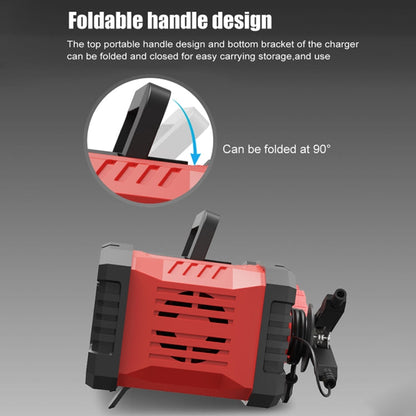 FOXSUR 12V / 24V 20A 300W Chargeur de batterie intelligent portable pour moto et voiture (prise britannique)