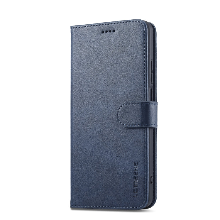 For Realme C55 LC.IMEEKE Calf Texture Horizontal Flip Leather Case(Blue)