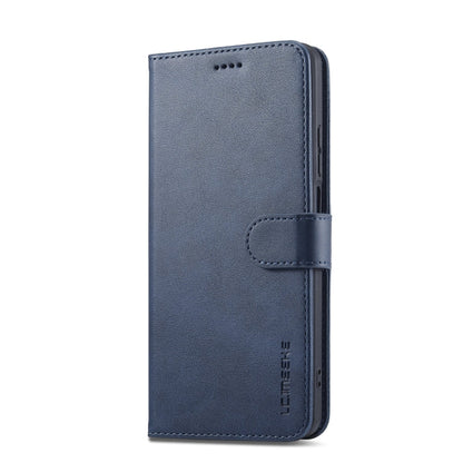 For Realme C55 LC.IMEEKE Calf Texture Horizontal Flip Leather Case(Blue)