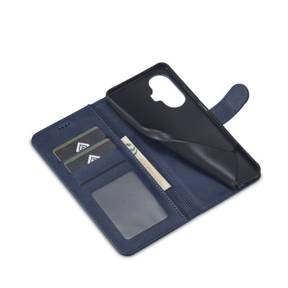 For Realme C55 LC.IMEEKE Calf Texture Horizontal Flip Leather Case(Blue)