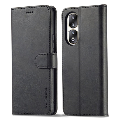 For Honor 90 Pro LC.IMEEKE Calf Texture Leather Phone Case(Black)