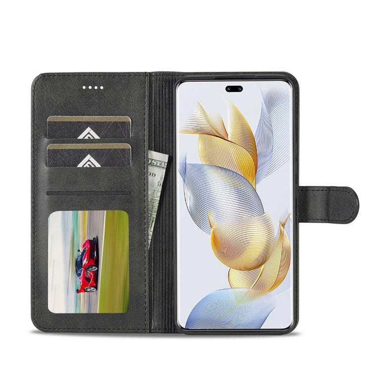For Honor 90 Pro LC.IMEEKE Calf Texture Leather Phone Case(Black)
