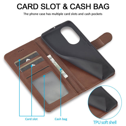 For Honor 90 Pro LC.IMEEKE Calf Texture Leather Phone Case(Coffee)