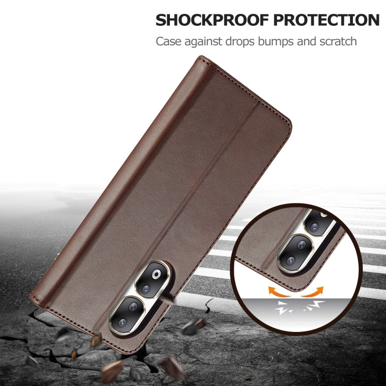 For Honor 90 Pro LC.IMEEKE Calf Texture Leather Phone Case(Coffee)