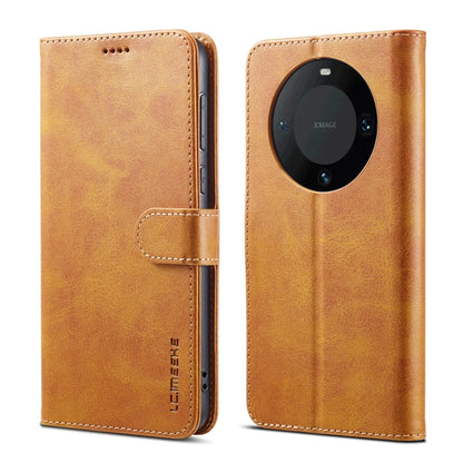 Pour Honor X50 Coque de téléphone en cuir texturé de veau LC.IMEEKE (marron)