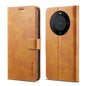Pour Honor X50 Coque de téléphone en cuir texturé de veau LC.IMEEKE (marron)