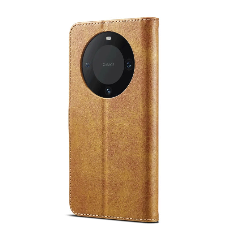 Pour Honor X50 Coque de téléphone en cuir texturé de veau LC.IMEEKE (marron)