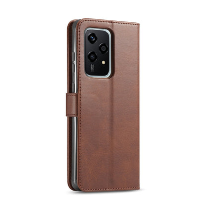 For Honor 200 Lite Global LC.IMEEKE Calf Texture Leather Phone Case(Coffee)