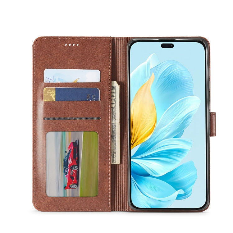 For Honor 200 Lite Global LC.IMEEKE Calf Texture Leather Phone Case(Coffee)