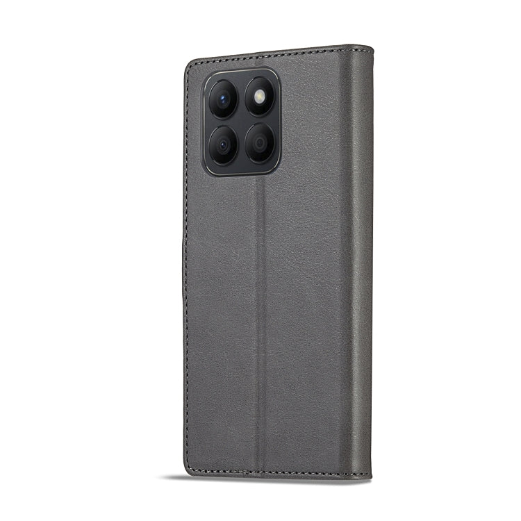 For Honor X8b LC.IMEEKE Calf Texture Leather Phone Case(Grey)