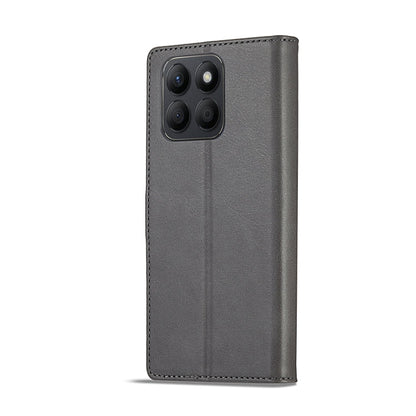 For Honor X8b LC.IMEEKE Calf Texture Leather Phone Case(Grey)