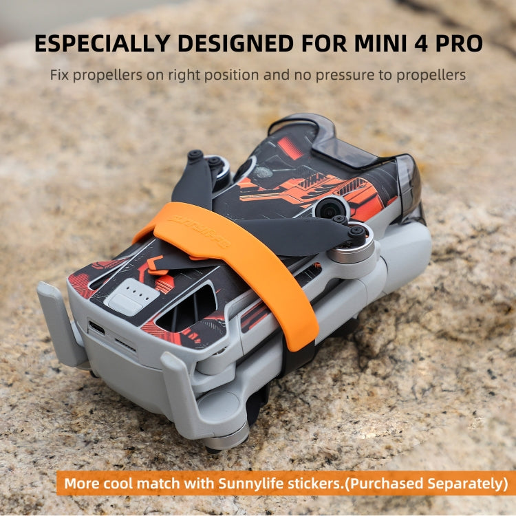 Pour DJI Mini 4 Pro Sunnylife SJ711 Support de Pales Fixateur d'Hélices (Orange)