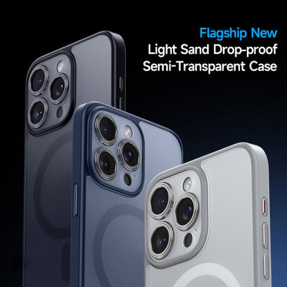 For iPhone 15 Pro Max SULADA Magsafe Magnetic Matte PC + TPU Phone Case(Titanium Gray)