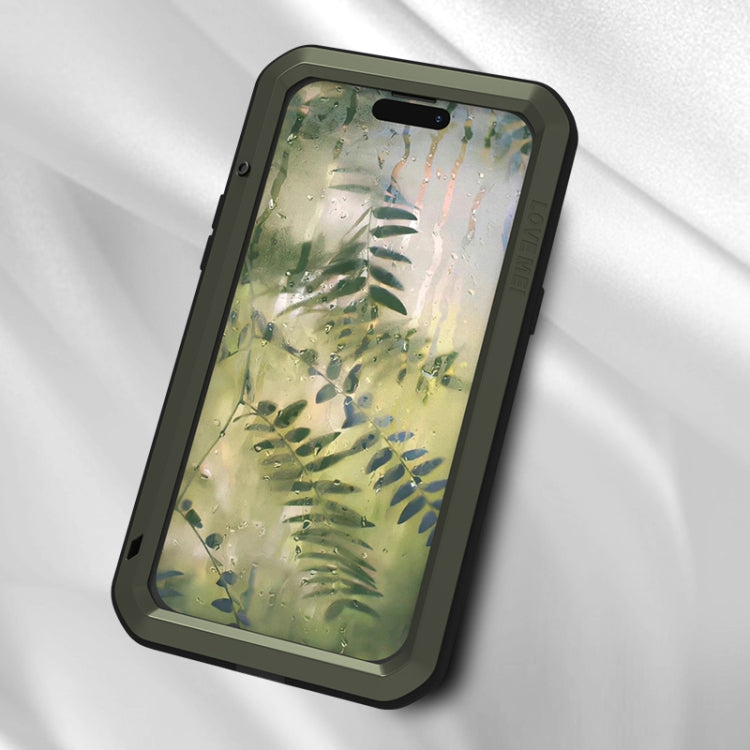 For iPhone 15 Plus LOVE MEI Metal Shockproof Life Waterproof Dustproof Phone Case(Silver)