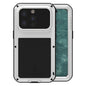 Pour iPhone 15 Pro Étui LOVE MEI en Métal Antichoc Étanche à la Poussière (Argent)