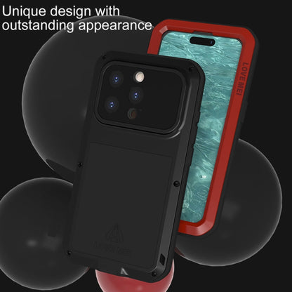 Pour iPhone 15 Pro Étui LOVE MEI en Métal Antichoc Étanche à la Poussière (Argent)