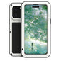 Pour iPhone 16 Pro Max LOVE MEI Coque de téléphone antichoc en métal étanche à la poussière (blanc)