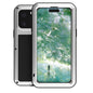 For iPhone 16 Pro LOVE MEI Metal Shockproof Life Waterproof Dustproof Phone Case(Silver)