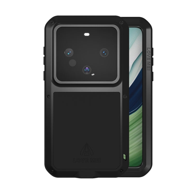 For Huawei Mate 60 LOVE MEI Metal Shockproof Life Waterproof Dustproof Phone Case(Black)