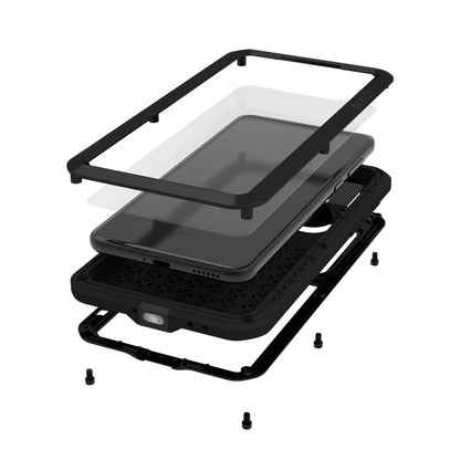 For Huawei Mate 60 LOVE MEI Metal Shockproof Life Waterproof Dustproof Phone Case(Black)