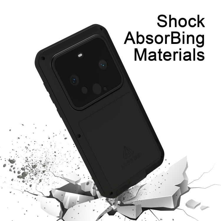 For Huawei Mate 60 LOVE MEI Metal Shockproof Life Waterproof Dustproof Phone Case(Red)