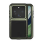Pour Huawei Mate 60 LOVE MEI Coque de téléphone antichoc en métal étanche à la poussière (vert armée)